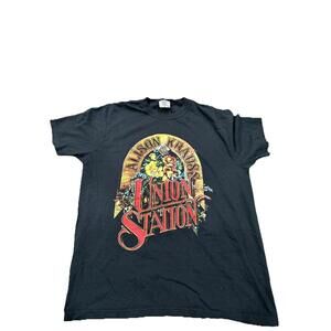 Vtg Alison Krauss Music Star Heavy Cotton Black Unisex Shirt - Large